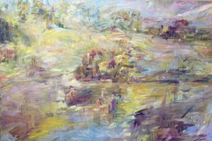 Chem Trails - painting by Kathy Mason Lerner