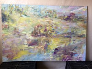 Chem Trails - painting by Kathy Mason Kerner